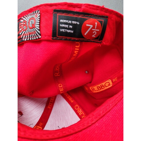 DOPE Hat Mens Fitted Red Baseball Cap Size 7.5 - Picture 2 of 8
